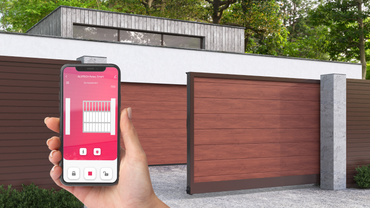 Умный привод для откатных ворот ALUTECH Roteo RTO-1000MKIT-Sm + рейка ROA8 (5 шт.) Умный привод для откатных ворот ALUTECH Roteo RTO-1000MKIT-Sm + рейка ROA8 (5 шт.)